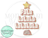 FaLaLa Christmas Tree-Pink Vintage