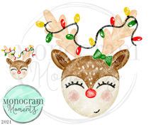 Load image into Gallery viewer, Girl&#39;s Reindeer &amp; Lights
