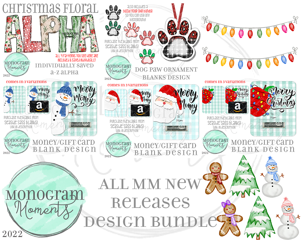 New Release Bundle 11/15/22 - Save 50% - 9 Total Designs