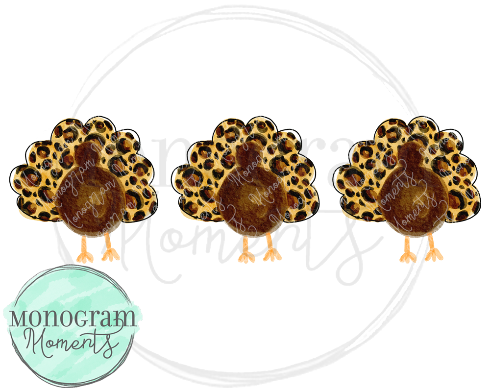 Girl's Leopard Print Turkey Trio