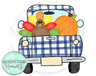 Navy Turkey & Pumpkin Vintage Truck