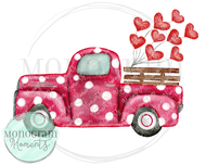 Girl's Vintage Truck & Heart Balloons