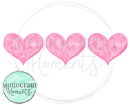 Pink Watercolor Hearts