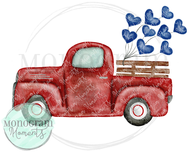 Boy's Vintage Truck & Heart Balloons