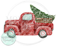 Vintage Truck with Tree & Snow