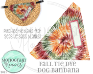 Fall Tie Dye Dog Bandana