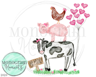 Girl's Valentine's Animal Stack