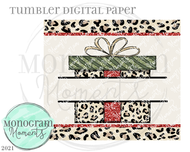 Funky Leopard Christmas Present - Tumbler DP