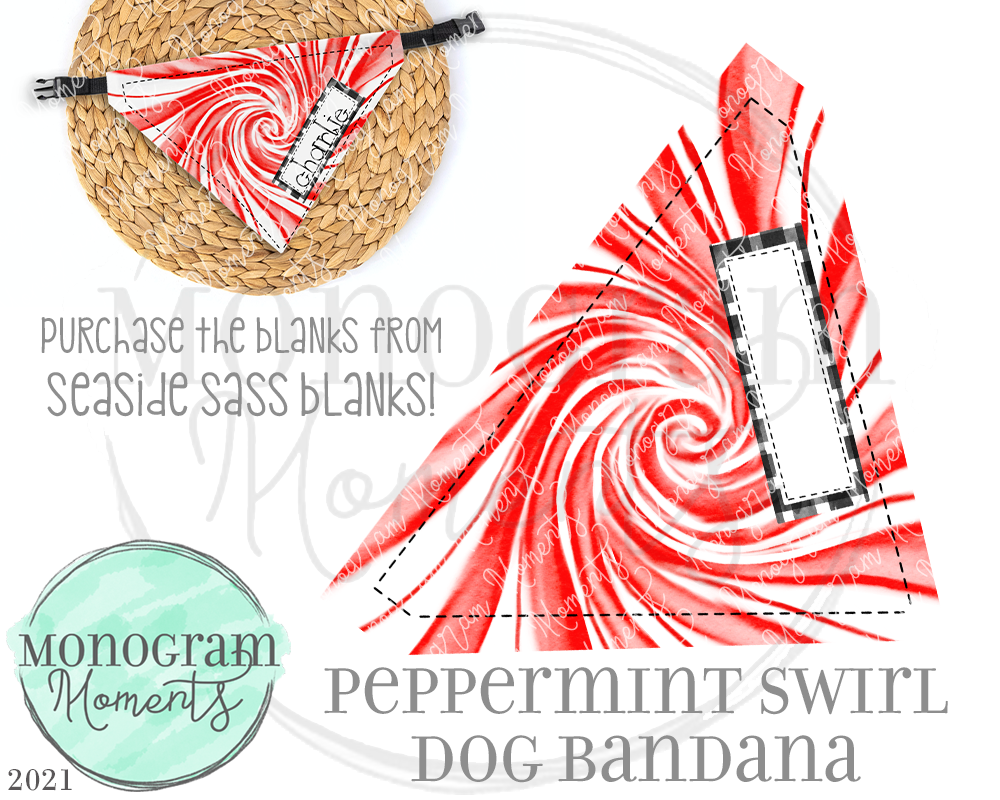 Peppermint Swirl Dog Bandana