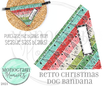 Load image into Gallery viewer, Retro Christmas Dog Bandana
