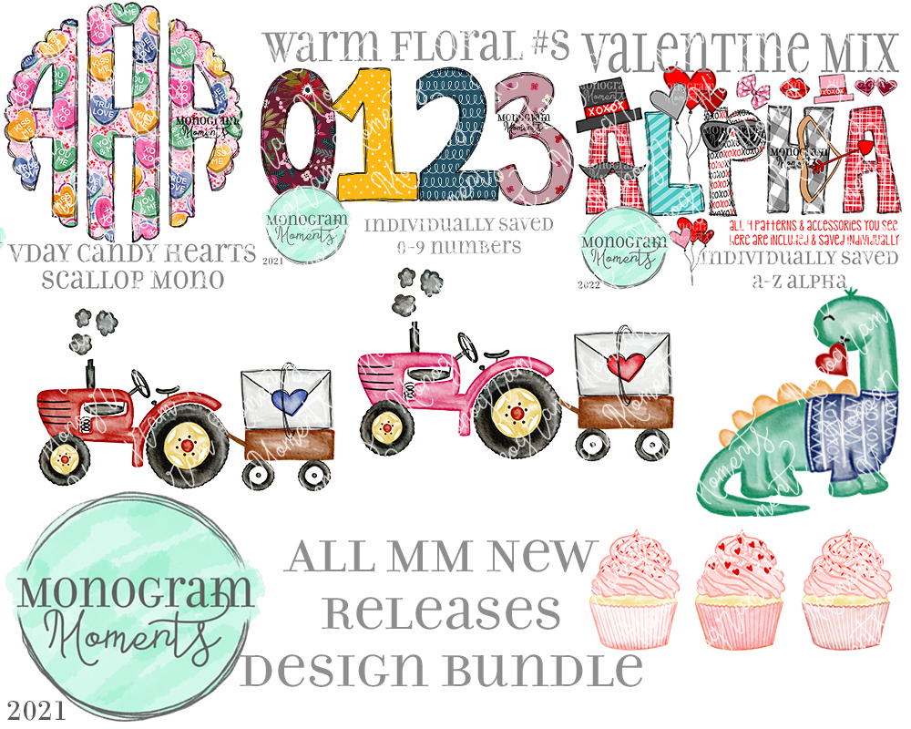 New Release Bundle 12/7/21 - Save 50% - 7 Total Designs