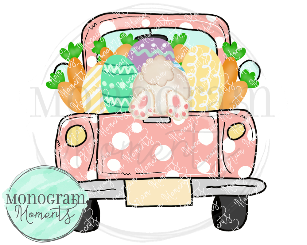 Pink Easter Vintage Truck
