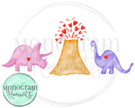 Girl's Valentine's Dino Trio