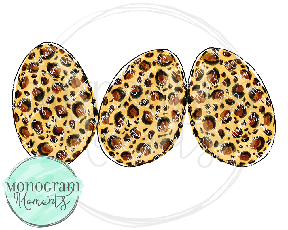 Leopard Print Easter Eggs Trio