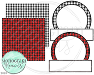 Christmas Buffalo Background Bundle
