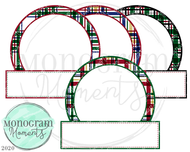 Christmas Plaid Circular Nameplate Backgrounds 2.0