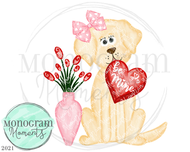 Girl's Valentine's Day Dog