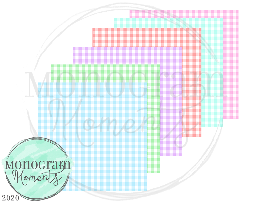 Pastel Small Gingham Backgrounds