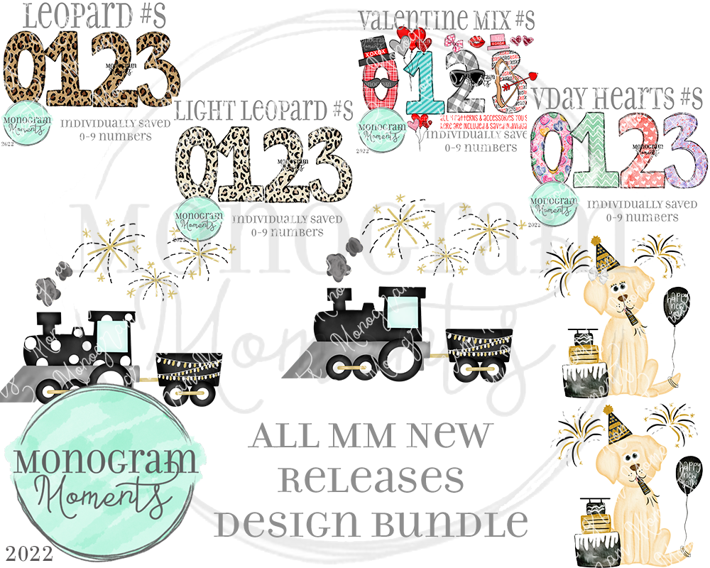 New Release Bundle 12/21/21 - Save extra 25% - 8 Total Designs