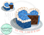 Blue Heart Cake