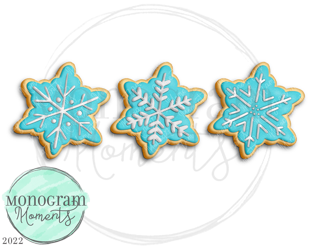 Snowflake Cookies Trio