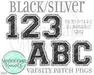 Black/Silver Varsity Patch Alpha