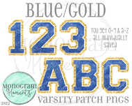 Blue/Gold Varsity Patch Alpha