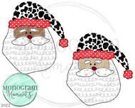 Cow Print Santa Pattern