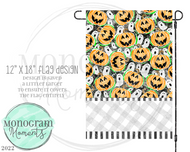 Pumpkin Ghost 12x18 Flag