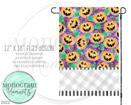 Purple Jack O Lanterns 12x18 Flag
