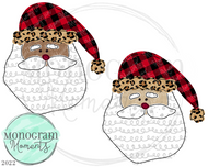 Red Plaid Santa Pattern