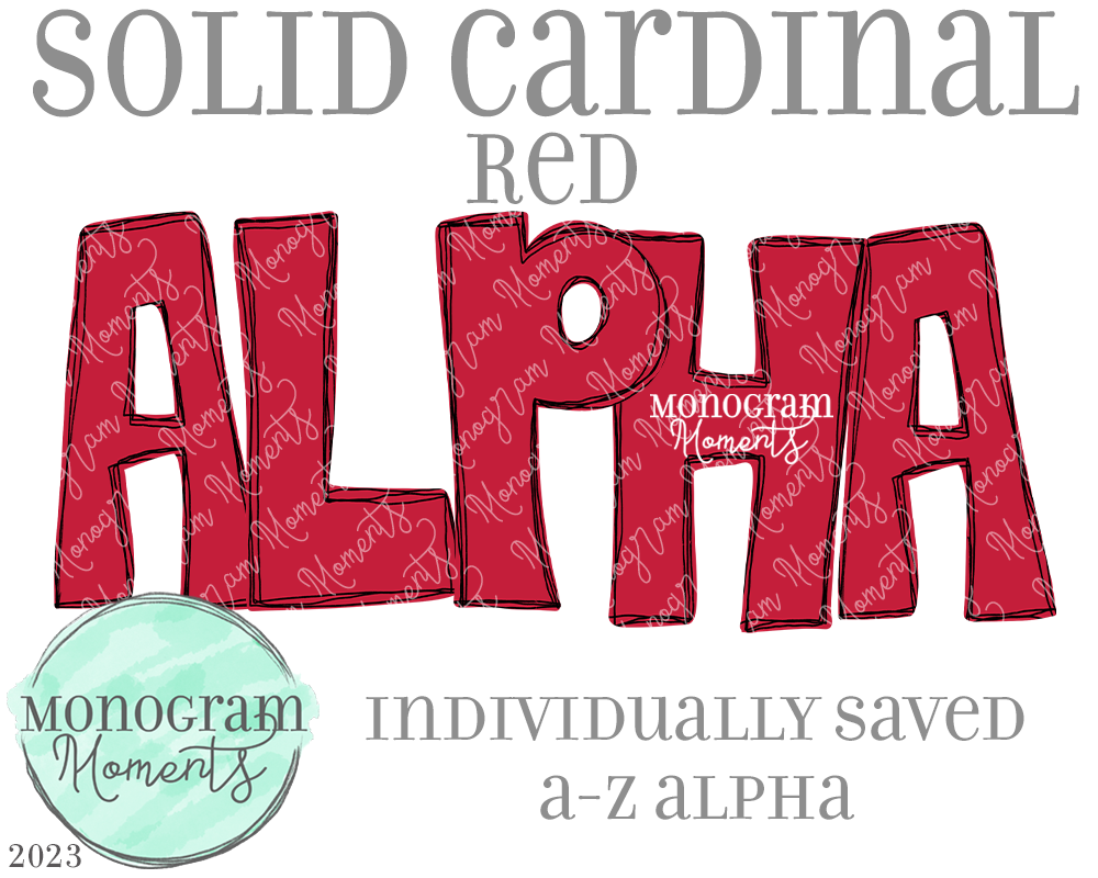 Solid Cardinal Red Alpha
