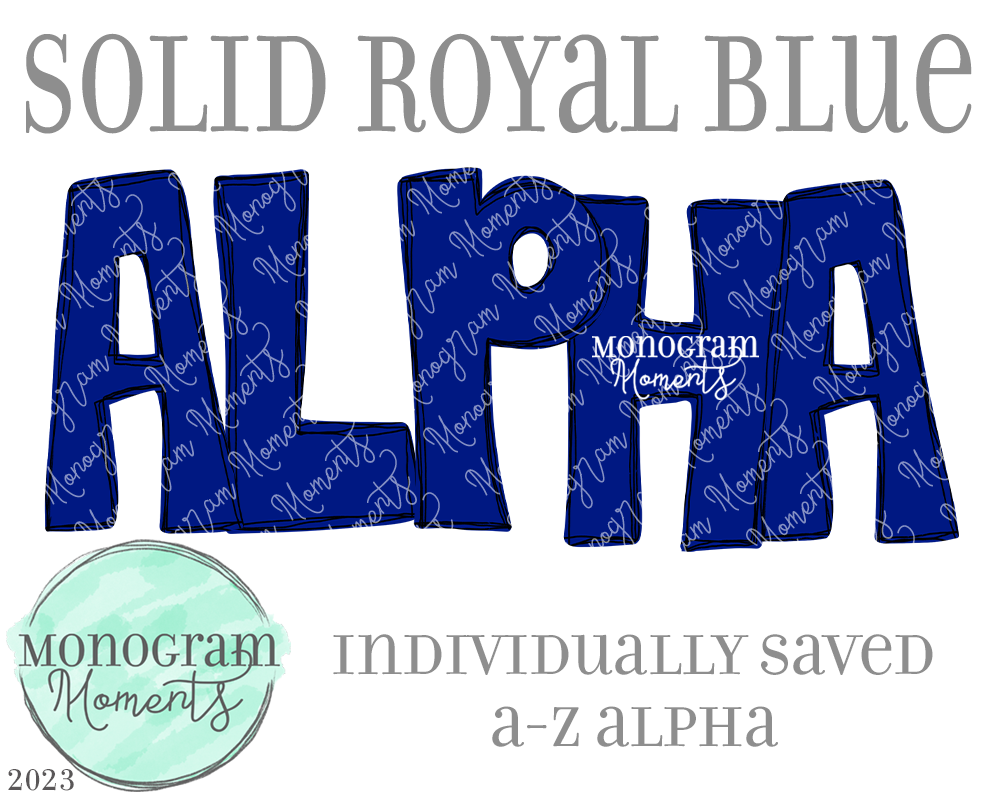 Solid Royal Blue Alpha