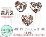 Cowhide Leopard Hearts