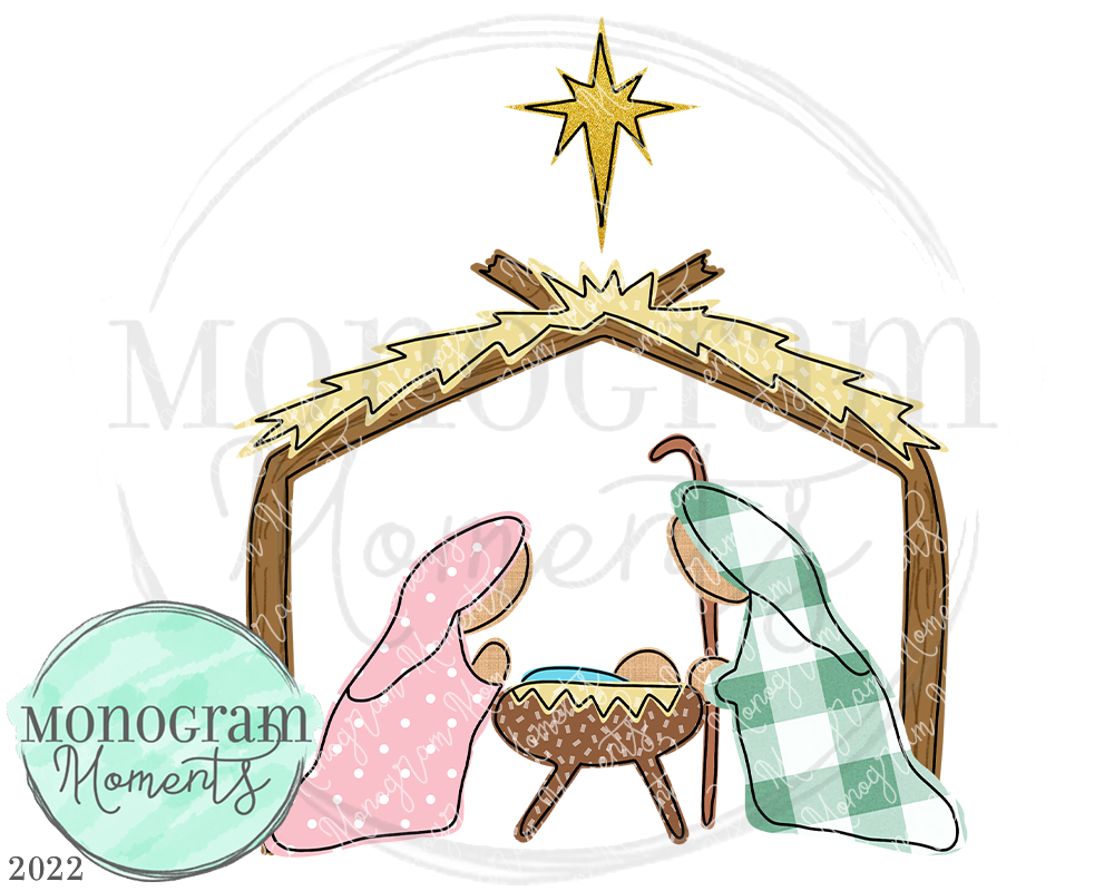 Girl's Pattern Manger Scene – Monogram Moments