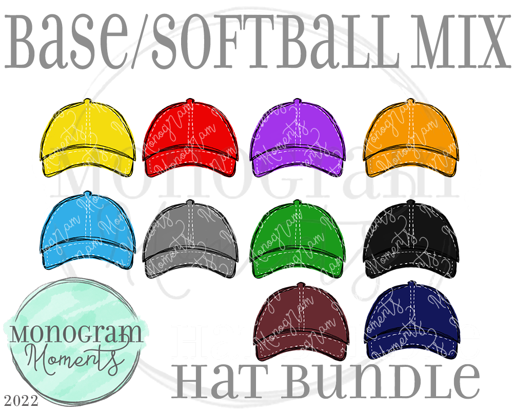 Baseball/Softball Mix Hat Bundle