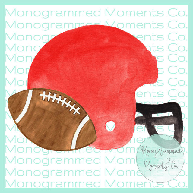 Red Helmet & Football