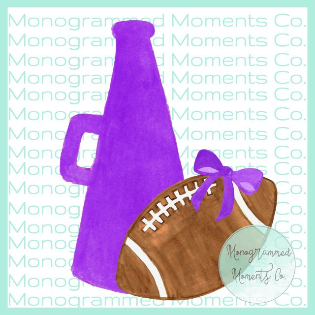 Purple Megaphone & Football