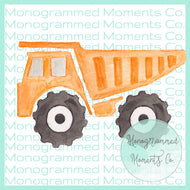 Orange Dump Truck