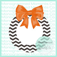 Halloween Chevron Wreath