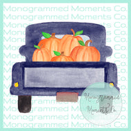 Navy Truck with Pumpkins