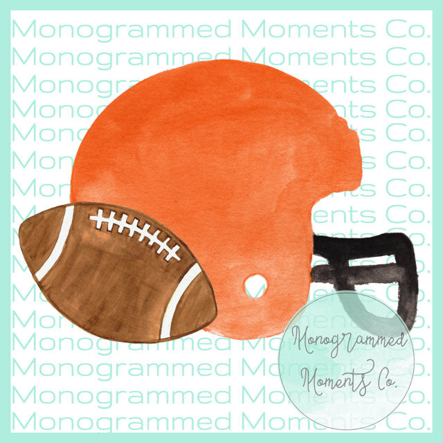 Orange Helmet & Football
