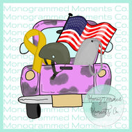 Pink Army Truck