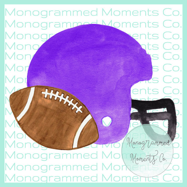 Purple Helmet & Football