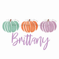 Girl's Pastel Pumpkin Trio