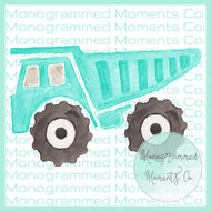 Turquoise Dump Truck