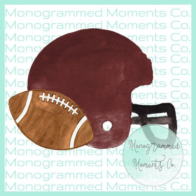 Maroon Helmet & Football