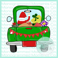 Santa Driving Vintage Truck