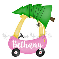 Pink Toddler Car Christmas Tree