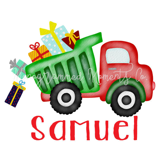 Boy's Christmas Present Dump Truck